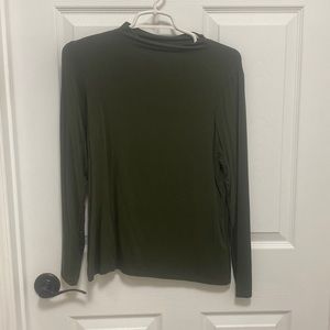 Leo & Nicole long sleeve PS 95% modal 5% spandex olive green high neck